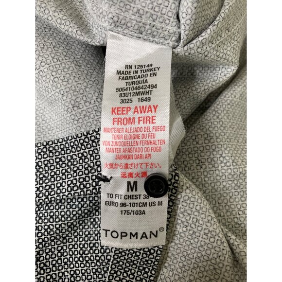 Lot Of Two Mens Button-Up Shirts Tasso Elba & Topman Medium GUC 8883 - Picture 3 of 13